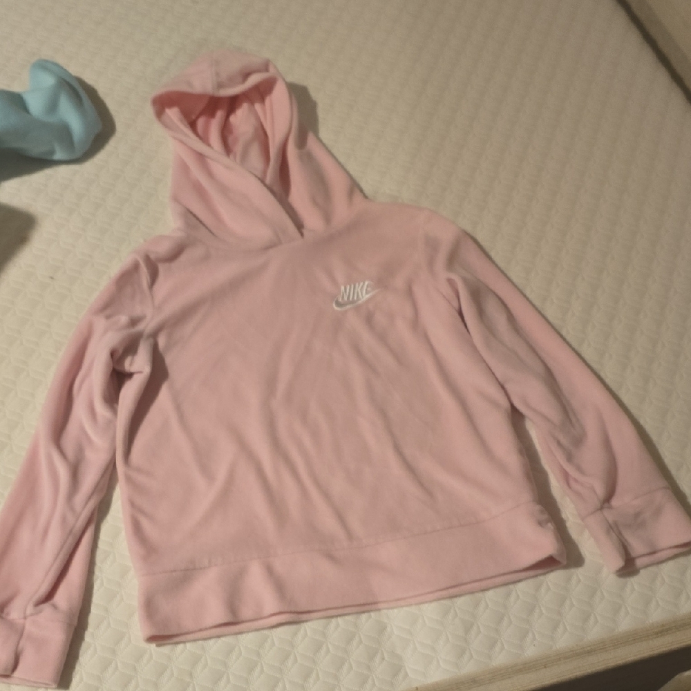 Nike Light Pink Pullover Hoodie with White Logo